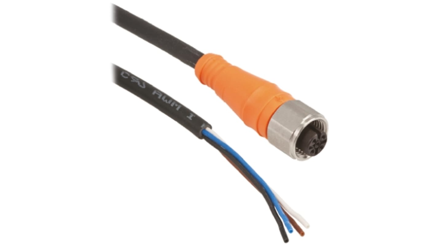 Telemecanique Sensors Straight Female 4 way M12 to Unterminated Sensor Actuator Cable, 5m