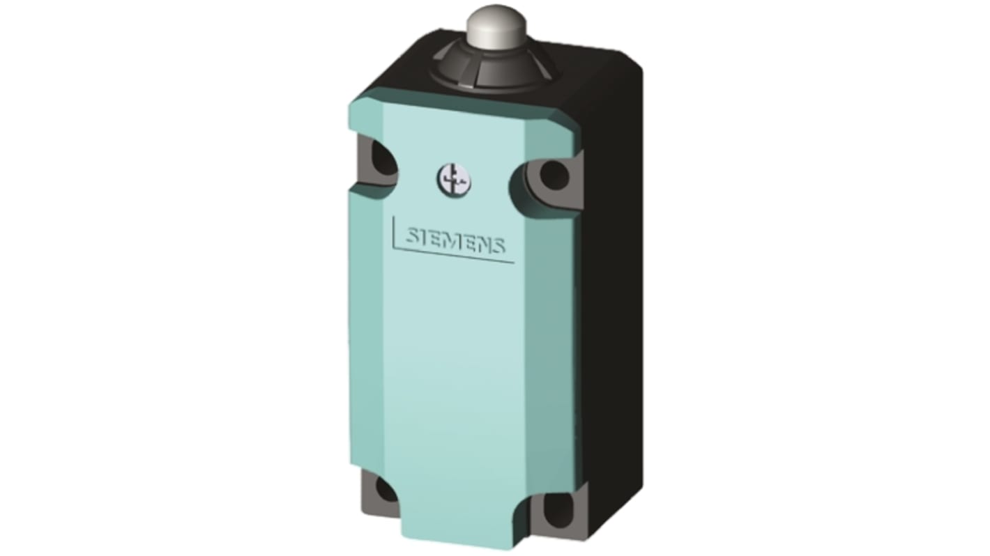 Siemens 3SE5 Series Plunger Limit Switch, NO/NC, IP66, IP67, DPST, Metal Housing