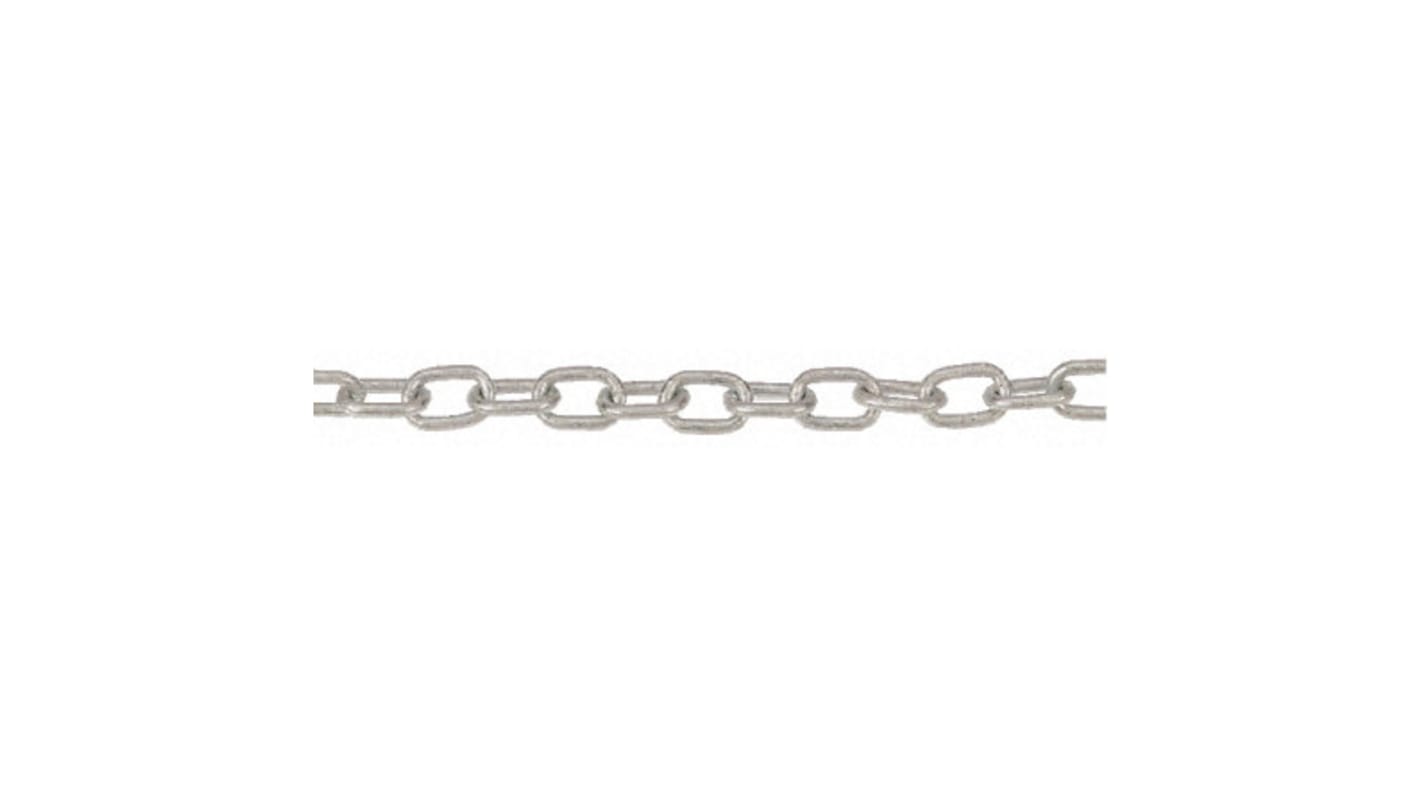 RS PRO Galvanised Steel Chain, 10m Length, 135 kg Lifting Load