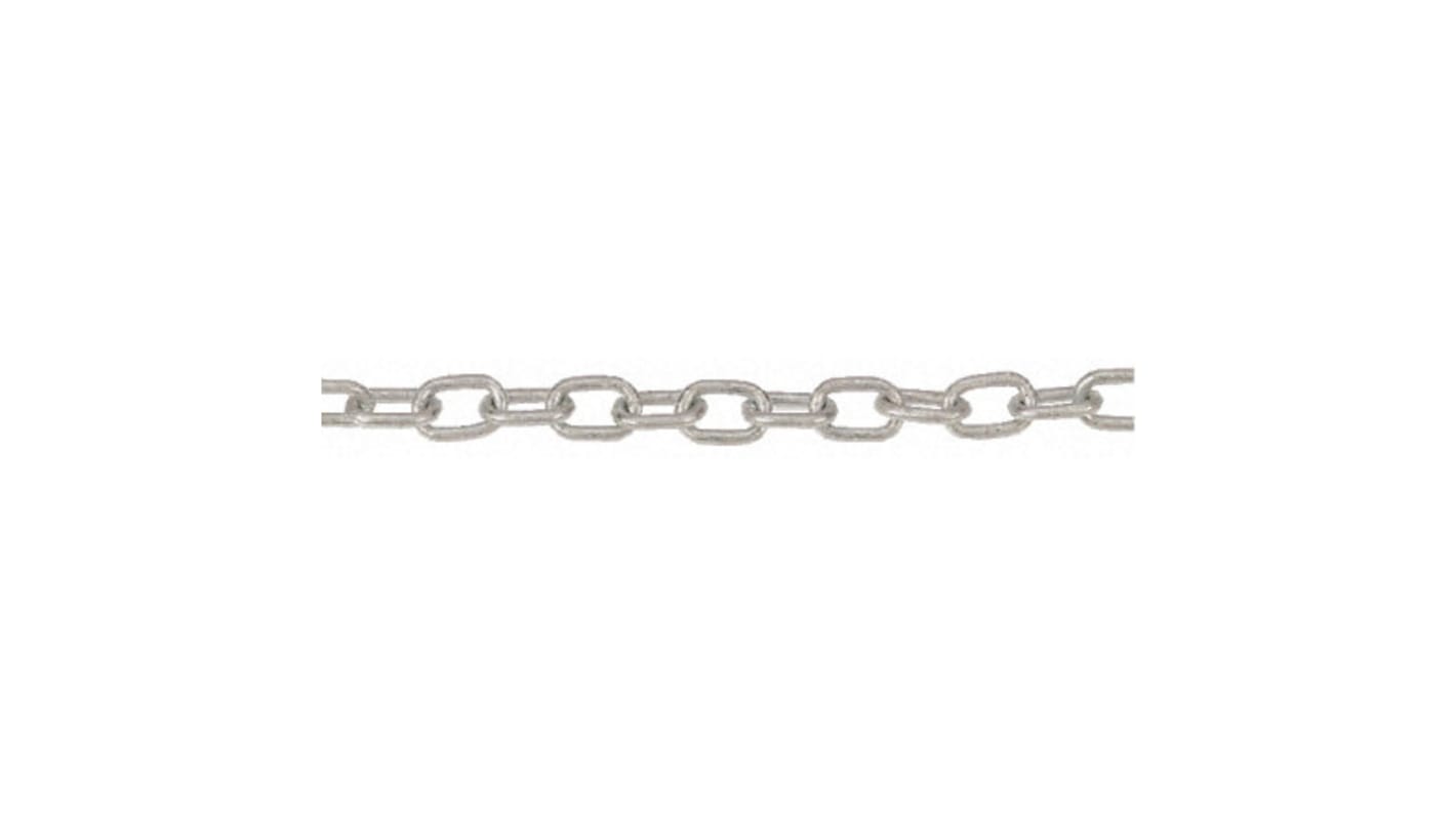 RS PRO Zinc Plated Steel Chain, 10m Length, 140 kg Lifting Load