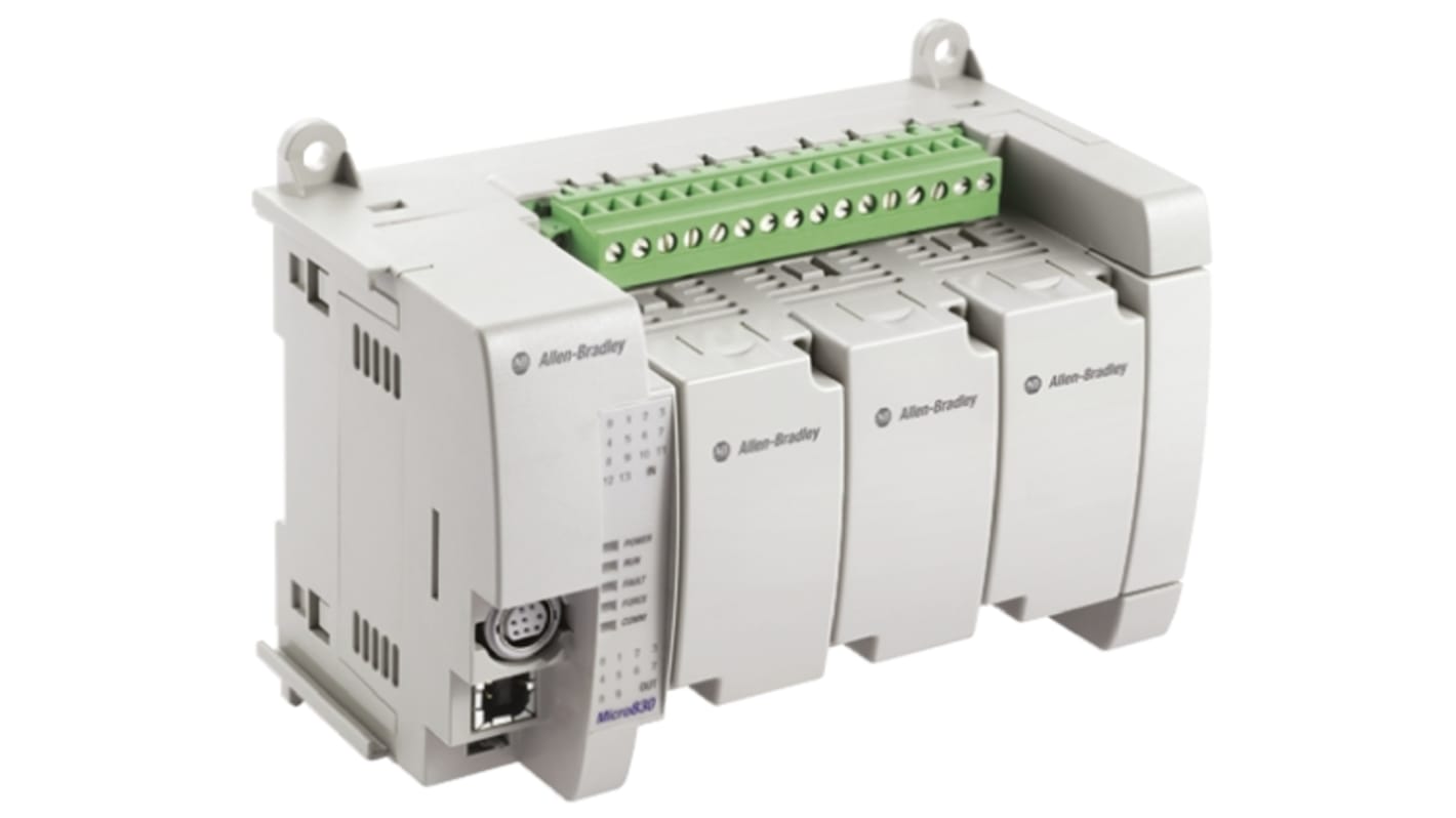 Sterownik programowalny PLC Allen Bradley Micro830 10 6 RS232, RS485 Cyfrowy Cyfrowy 8 kB ModBus Seria Micro800