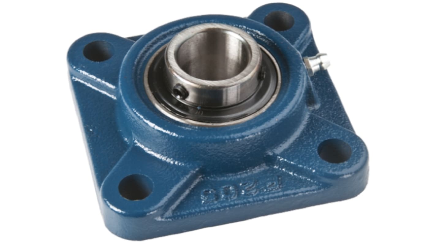 Cuscinetto flangiato RS PRO, 4 fori di montaggio da 15,8mm, Ø int 12.7mm, dimensioni 123.8mm x 123.8mm x 50mm, in Ghisa
