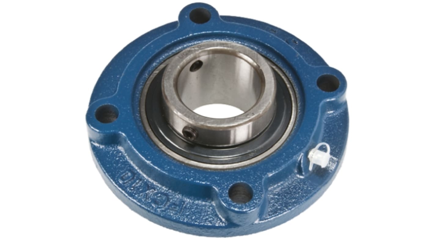 Cuscinetto flangiato RS PRO, 4 fori di montaggio da 12mm, Ø int 35mm, dimensioni 133mm x 39.2mm, in Ghisa