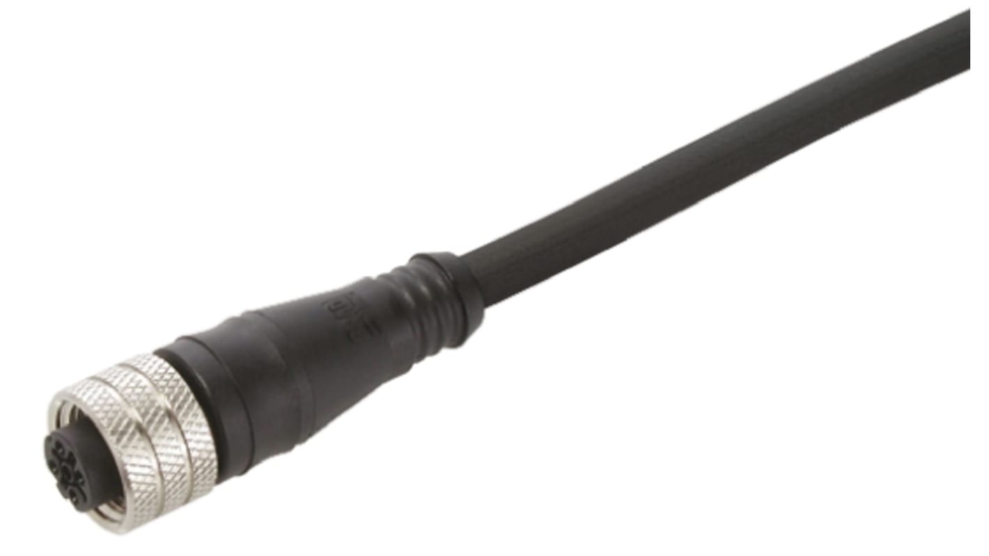 Brad from Molex Straight Female 4 way M12 to 4 way Unterminated Sensor Actuator Cable, 5m