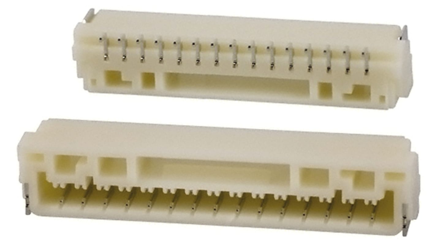 JST GH Series Right Angle Surface Mount PCB Header, 15 Contact(s), 1.25mm Pitch, Shrouded