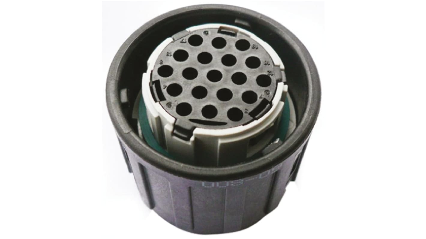 Din-stik, Lige 19-Polet Han 48 V=, IP67, IP69K, DIN 72585