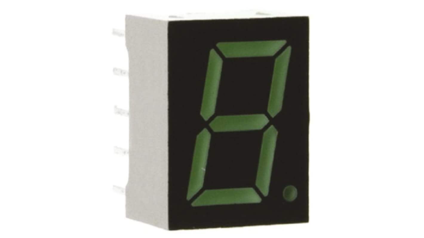 LA-101MA ROHM 7-Segment LED Display, CA Green 16 mcd RH DP 25.4mm
