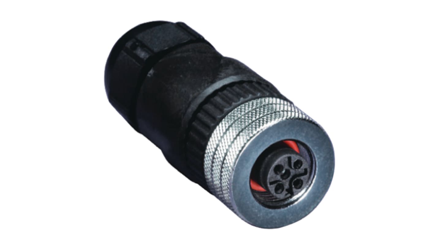 Conector circular Brad from Molex hembra serie Ultra-Lock de 4 vías hembra, montaje aéreo, IP69K