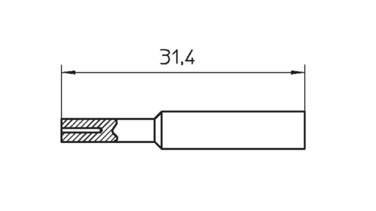 Punta saldatore Weller XNT, serie XNT, 0,5 mm, forma: Calibrazione