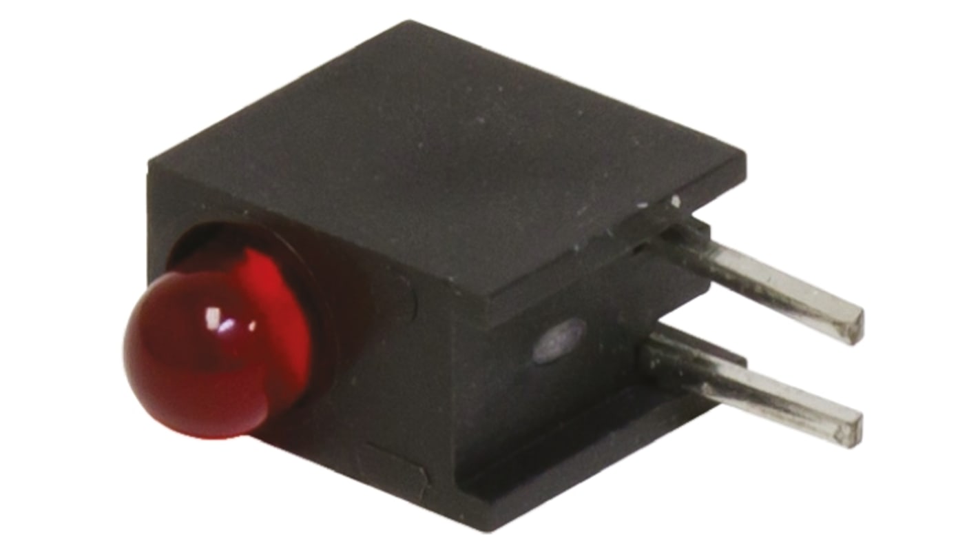 Bivar H101CHDL, Red Right Angle PCB LED Indicator, Through Hole 2.6 V