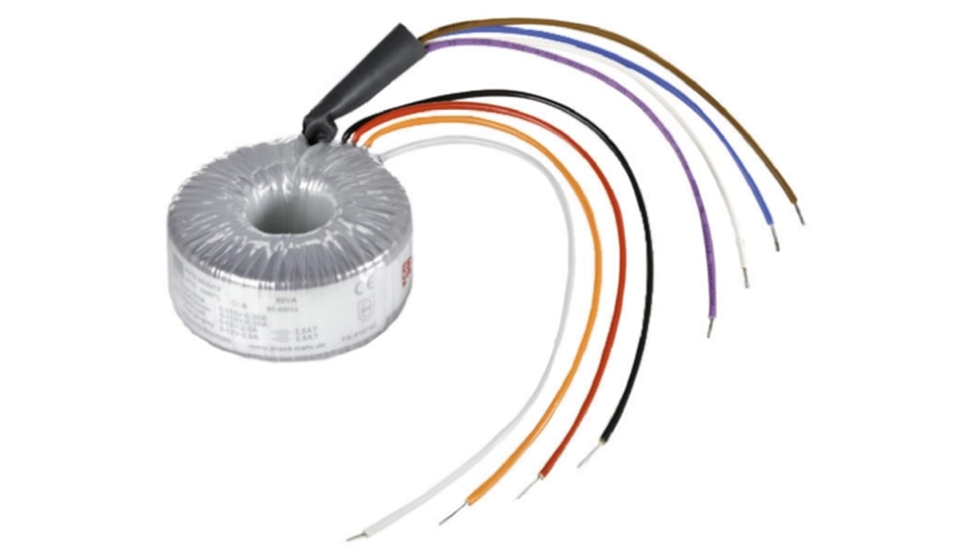 Transformador toroidal Block, RKD 100/2x18, Tensión 2 x 18V ac, Potencia 100VA, 2 salidas