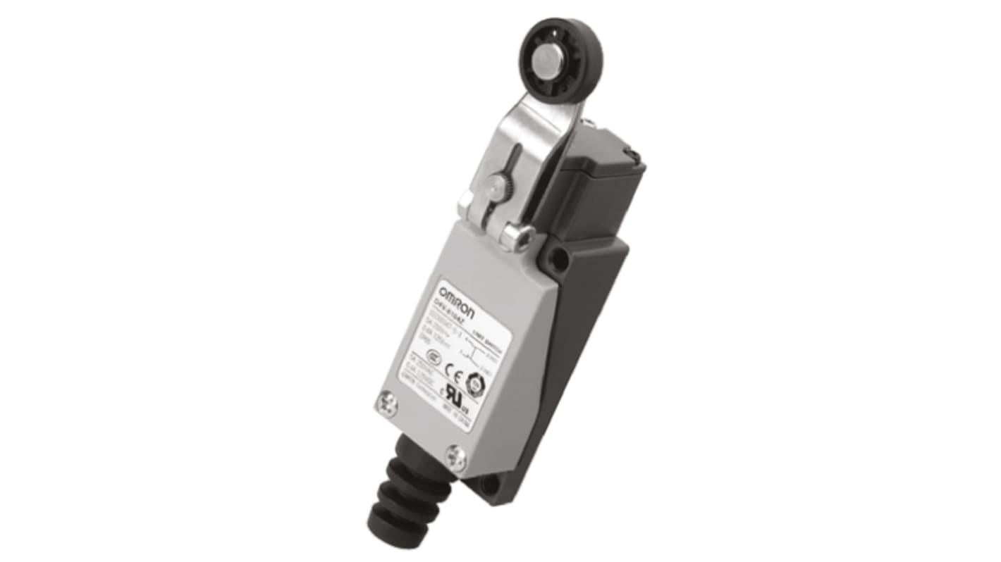 Omron Roller Lever Limit Switch, NO/NC, IP65, DPST, 250V ac Max, ac 5 A, dc 400mA Max
