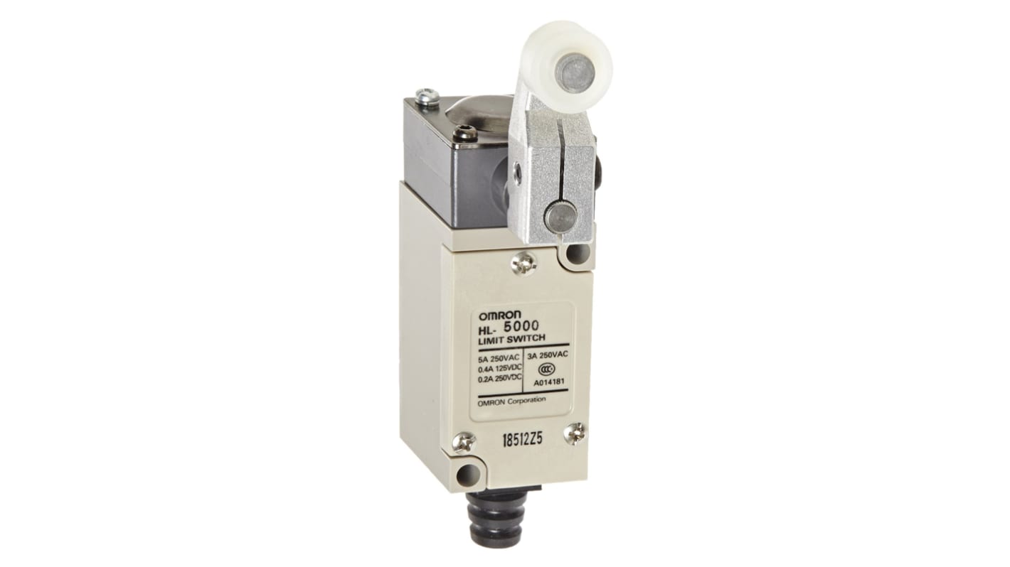 Omron 滚轮杆式行程开关, 最大直流250V, 最大交流250V, 最大交流 5A, IP65, 常开/常闭