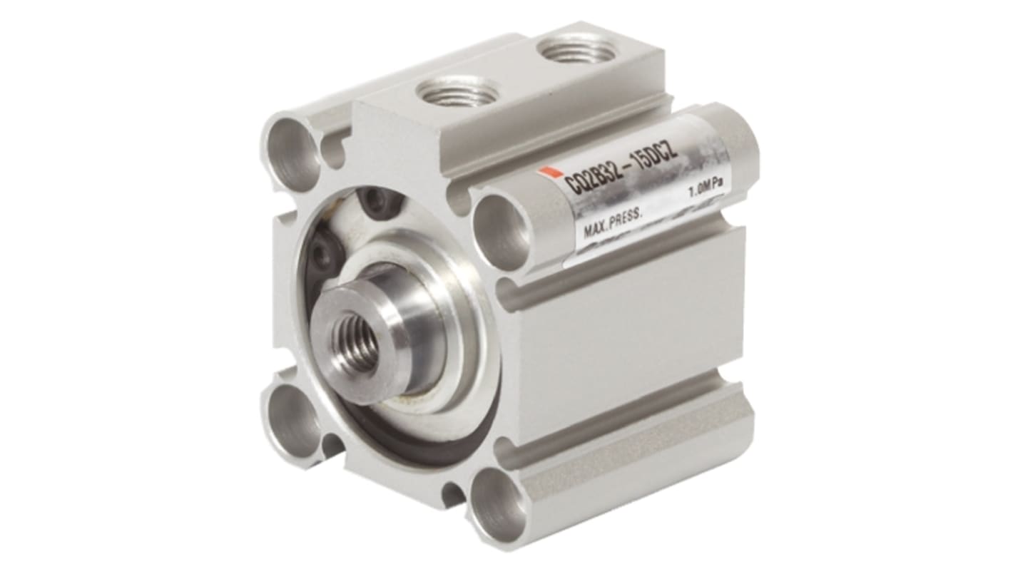 SMC Pneumatic Compact Cylinder - 12mm Bore, 10mm Stroke, CQ2 Series, Double Acting