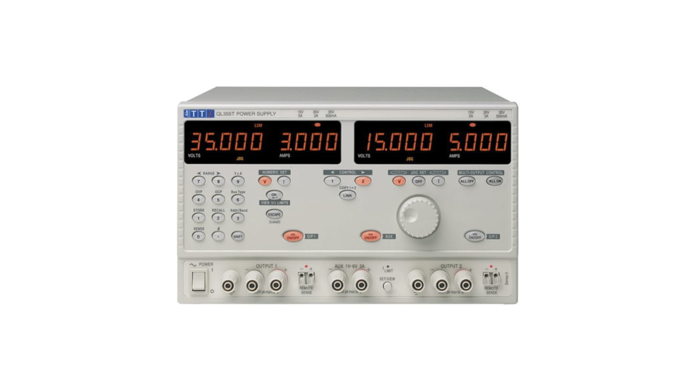 Zasilacz laboratoryjny 6 V, 15 V, 35 V 3 A, 5 A Aim-TTi 228W Precyzyjny zasilacz DC