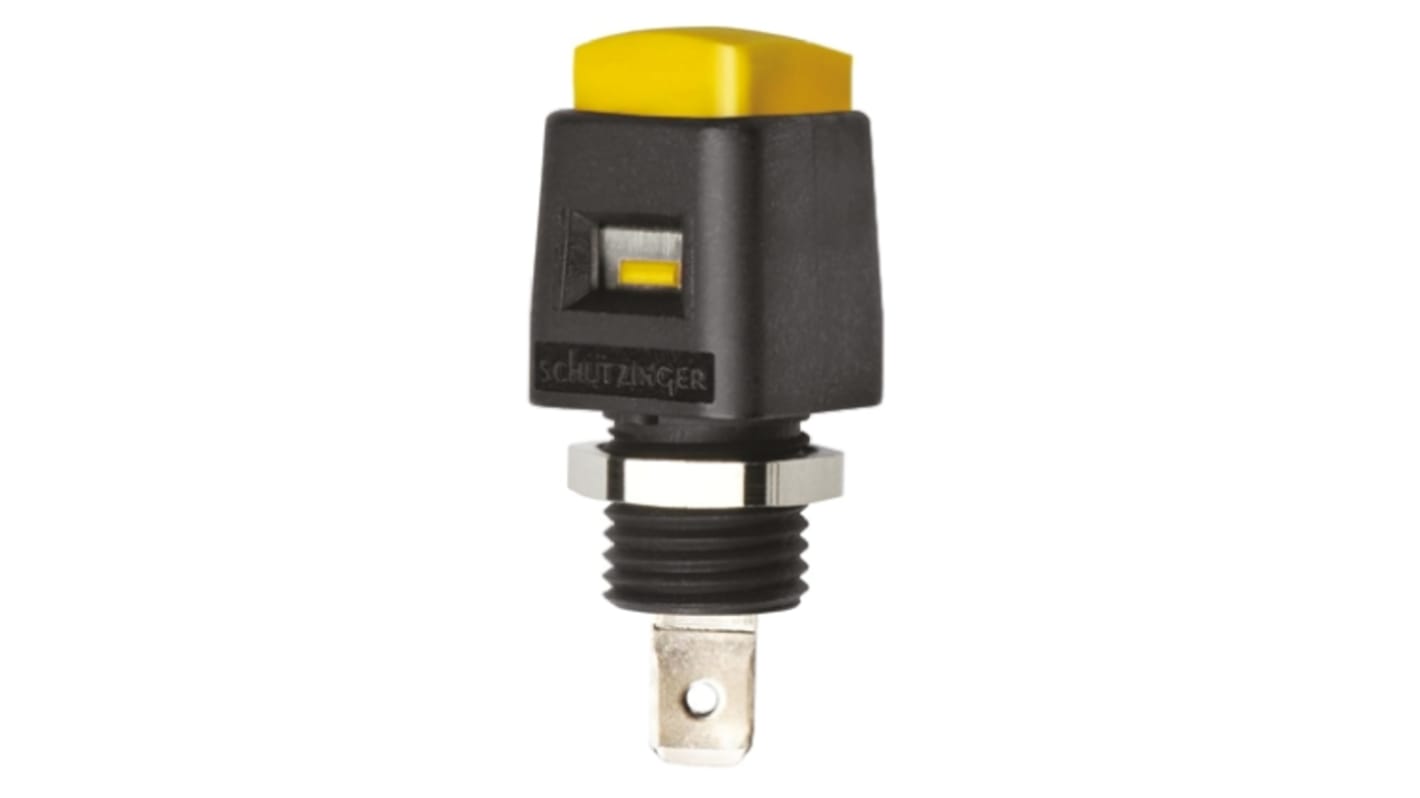 Schutzinger 黄色测试端子, 16A, 33 V ac, 70V 直流