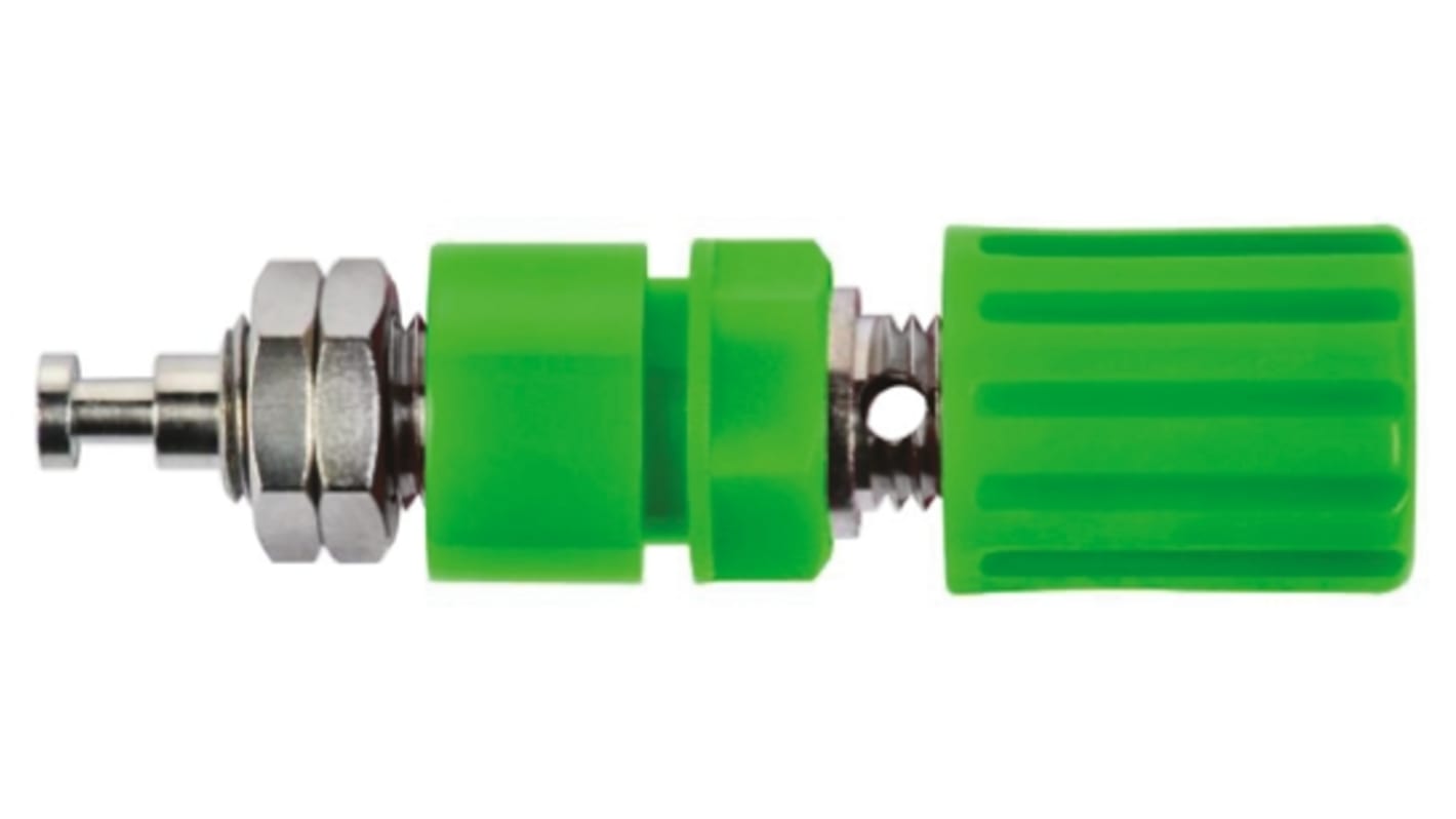 Schutzinger 36A, Green Binding Post With Brass Contacts and Nickel Plated