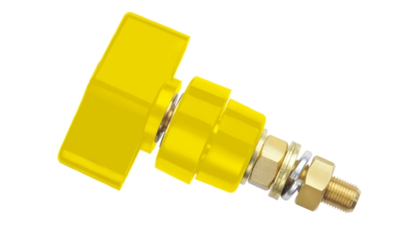 Schutzinger ターミナル 穴径:4mm 1kV 100A 黄
