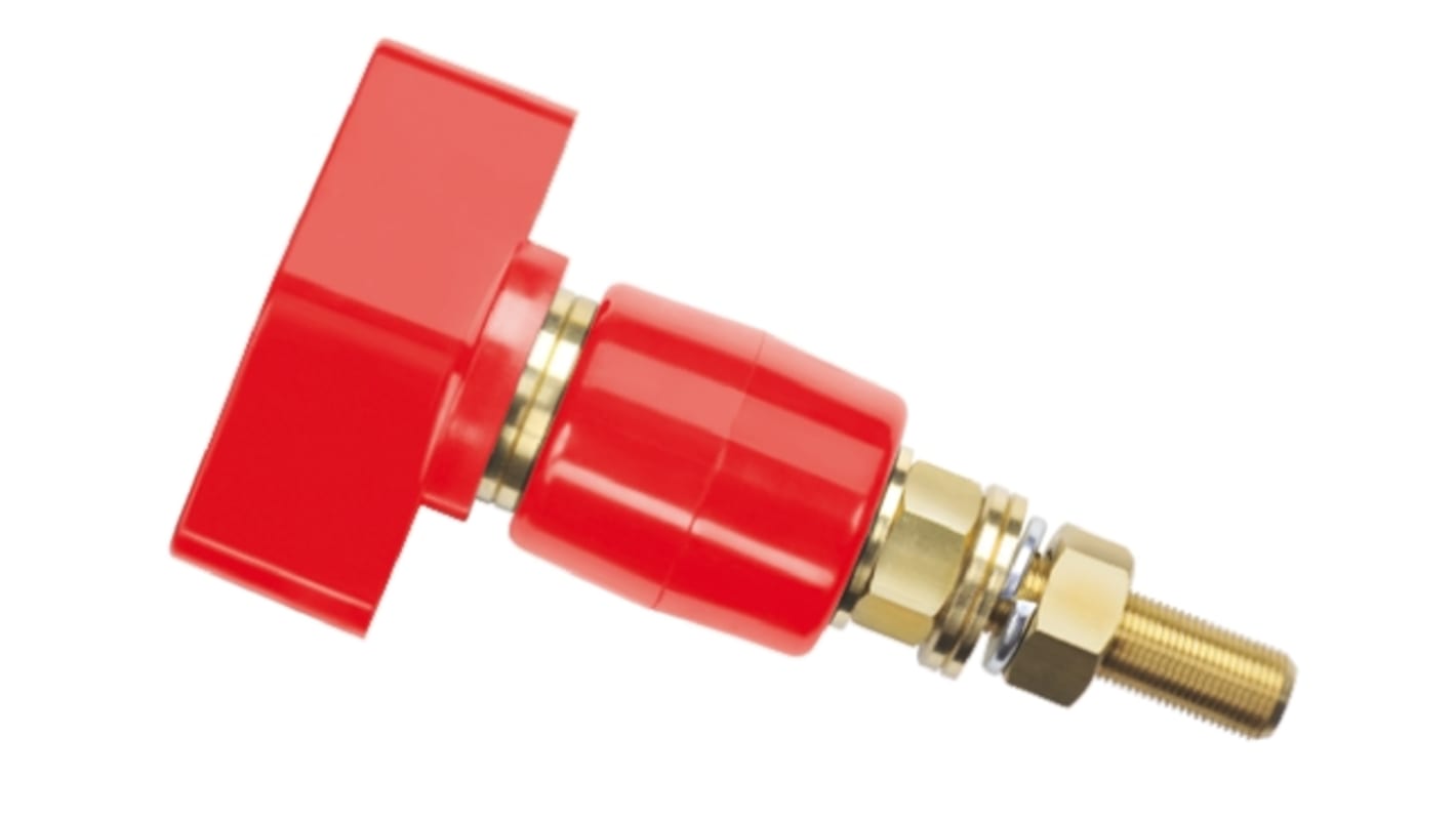 Schutzinger ターミナル 穴径:4mm 1kV 200A 赤