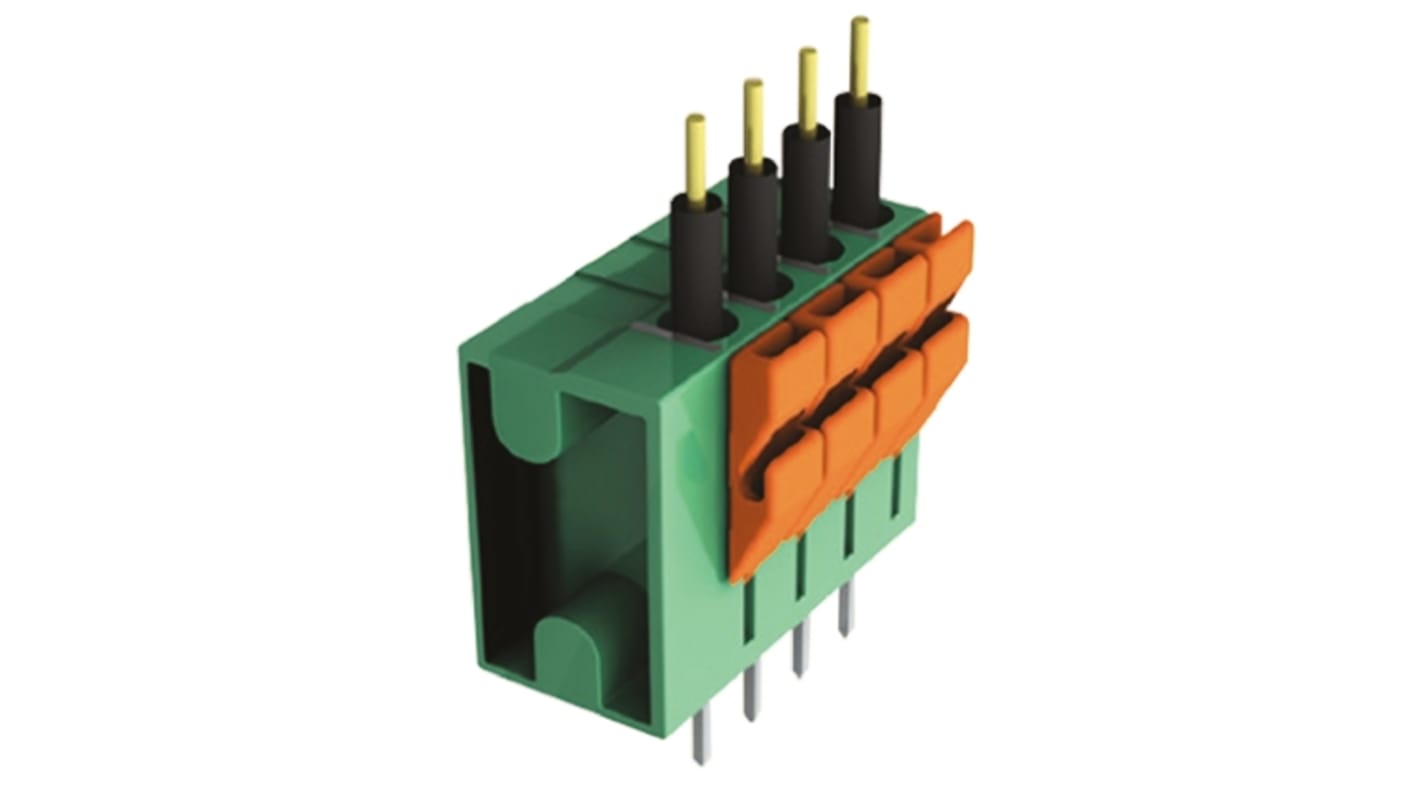 Amphenol FCI Non-Fused Terminal Block, 3-Way, 10A, 24 → 14 AWG Wire