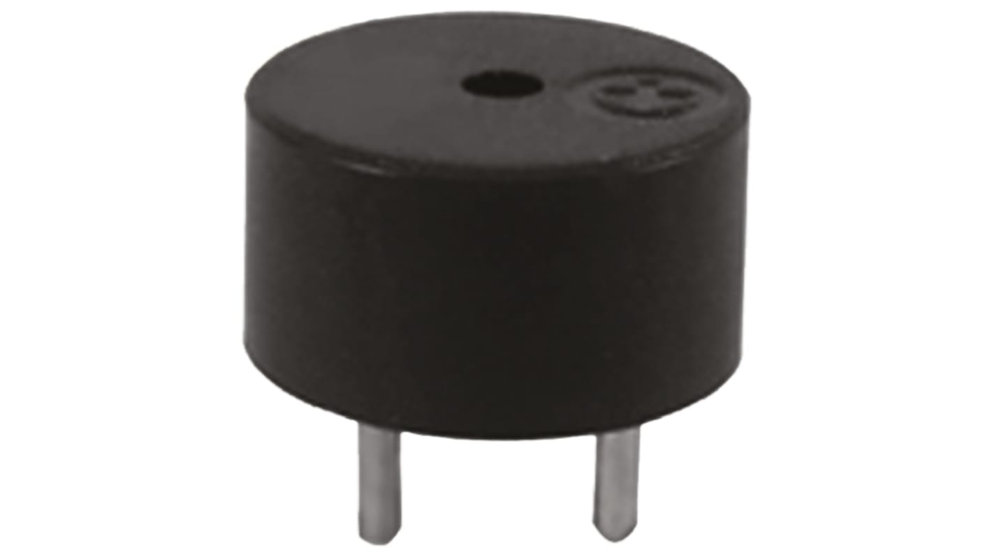 RS PRO 80dB PCB Mount External Magnetic Buzzer Component, 6.5 (Dia.) x 3.5mm, 2V Min, 4V Max