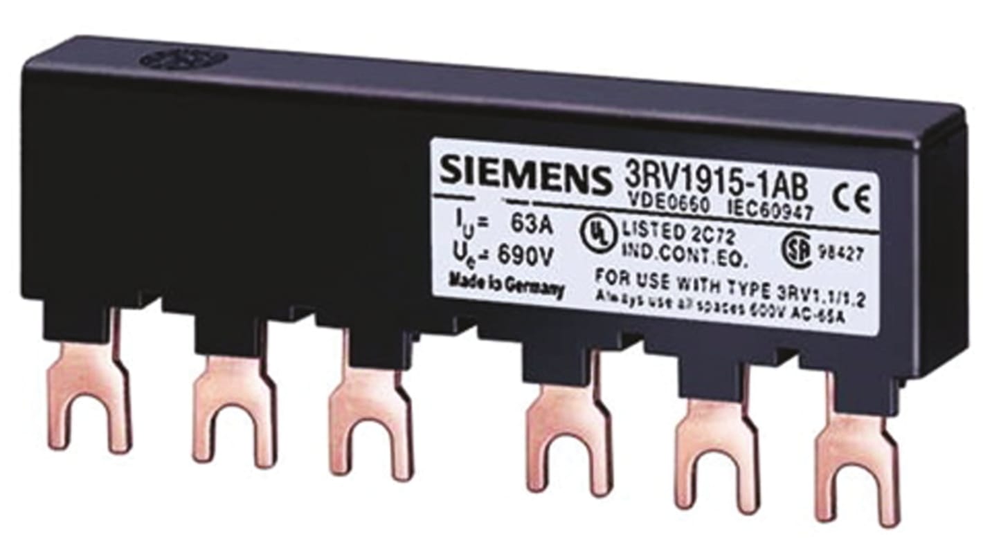 Siemens SIRIUS 3 Phase Busbar, 690V, 50mm Pitch
