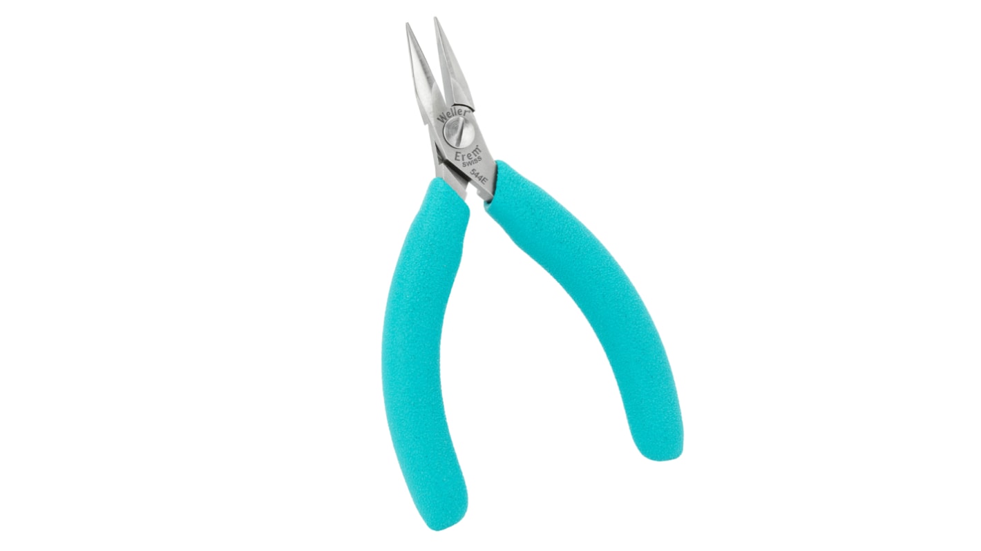 Weller Erem Long Nose Pliers, 120 mm Overall, Straight Tip, 23mm Jaw, ESD