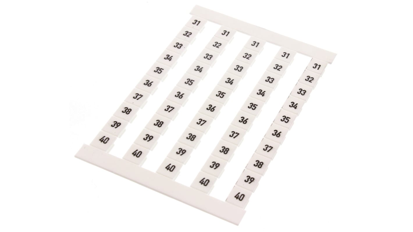 Weidmuller, DEK Terminal Marker for use with  for use with Terminal Blocks