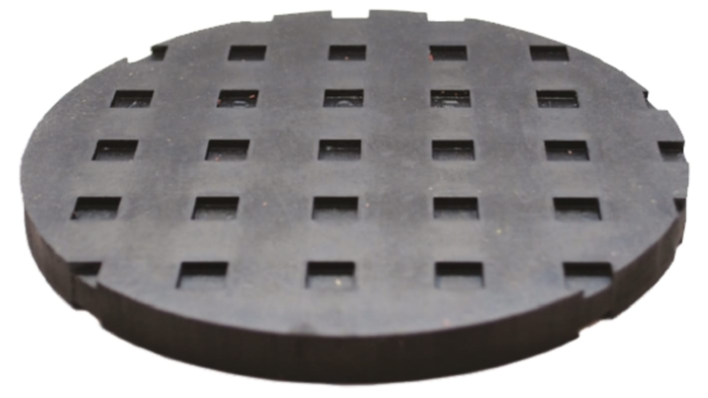 Almohadilla antivibración Fabreeka 2311162, 100 (Dia.) x 8mm, Grosor: 8mm