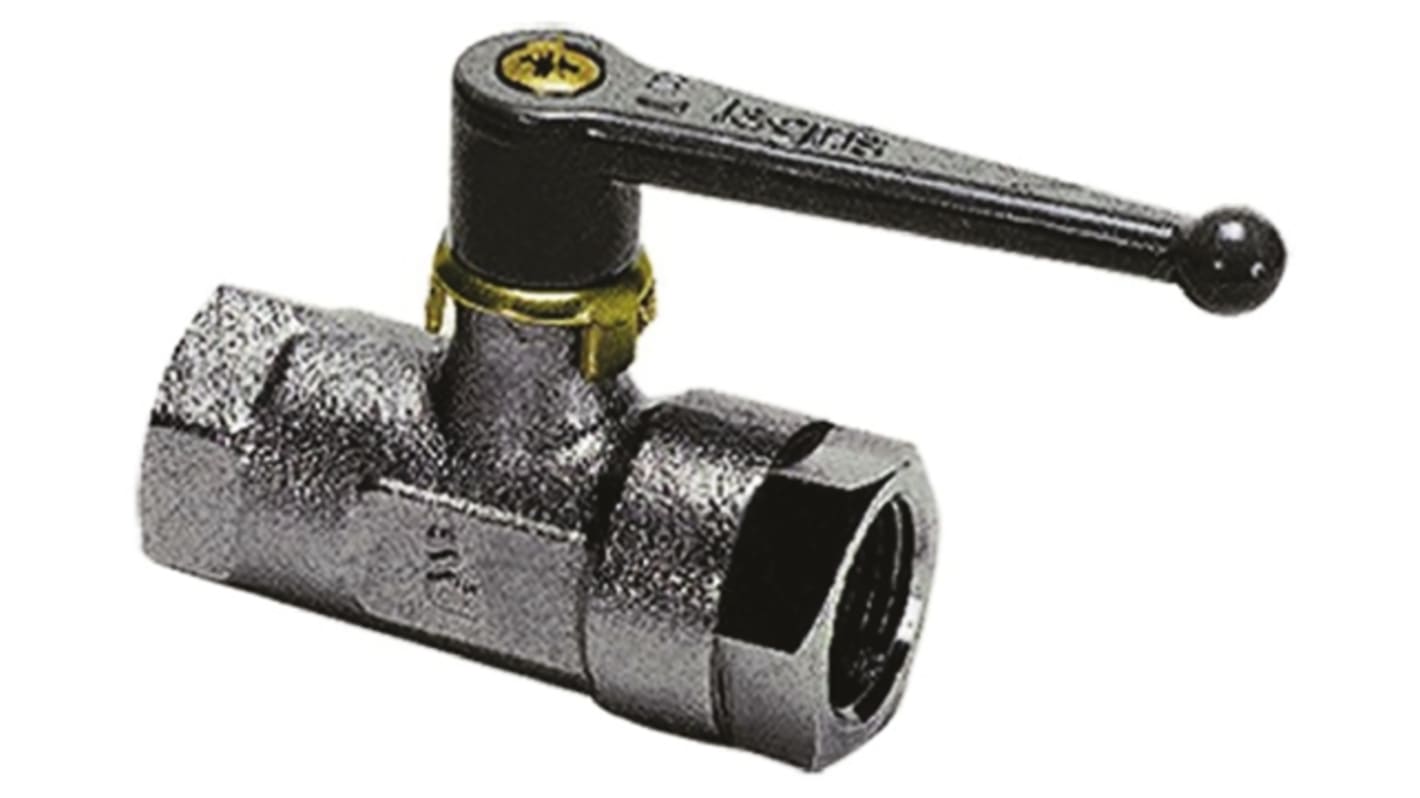 Legris Nickel Plated Brass 2 Way, Ball Valve, Threaded, BSPP 1/2in, 40bar Operating Pressure