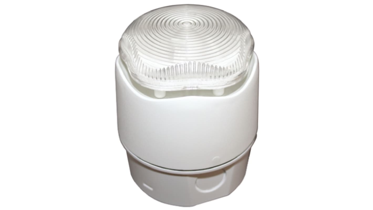 Hosiden Besson 声光报警器, 9 → 30 V dc电源, 1米外110dB, 最大110dB, 透明灯罩, 白色外壳, Banshee Excel Lite系列