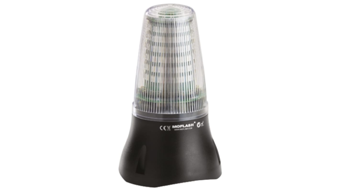 Indicador luminoso Moflash serie LEDD125, efecto Intermitente, Constante, LED, Blanco, alim. 230 V ac