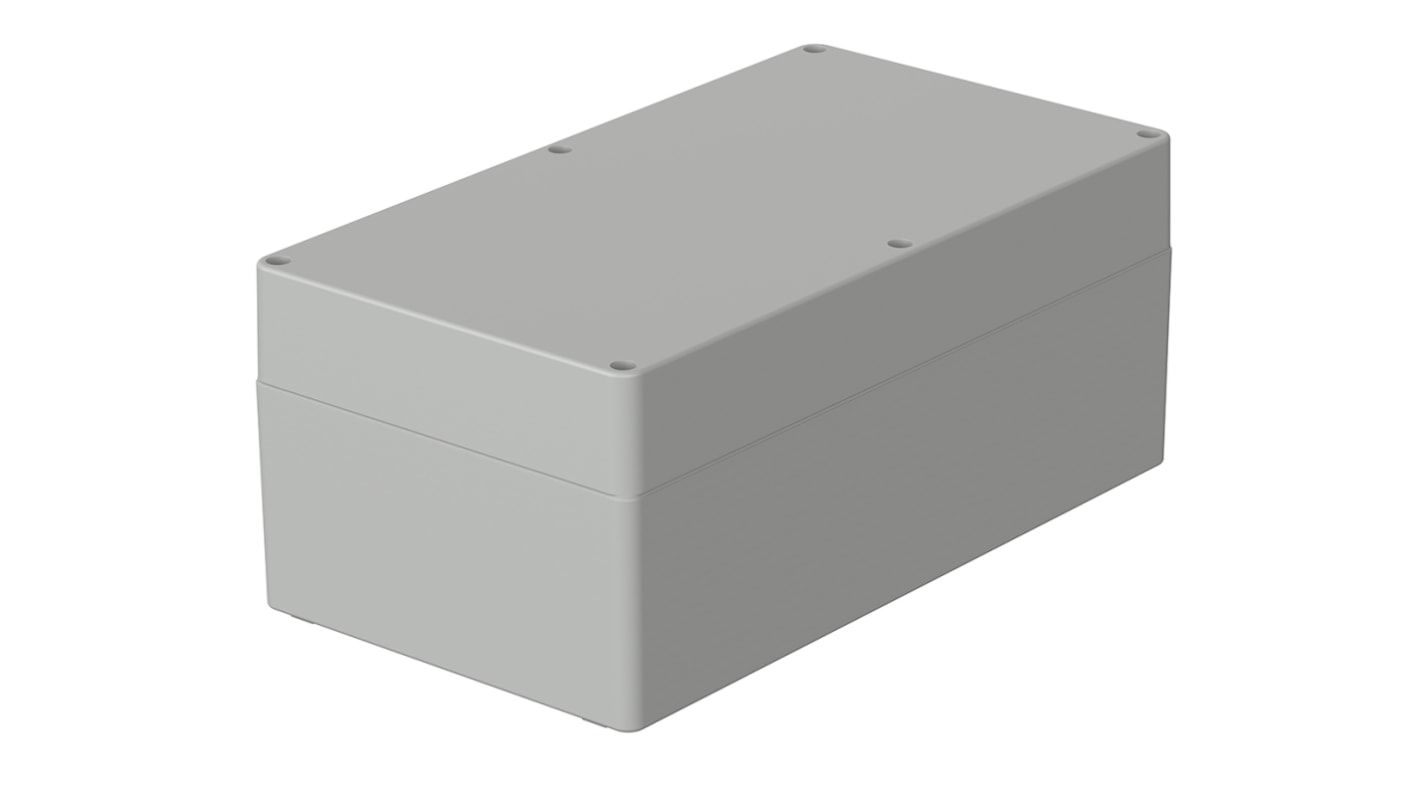 Bopla Euromas Series Light Grey Polycarbonate V0 Enclosure, IP66, IK07, Light Grey Lid, 360 x 200 x 149.5mm