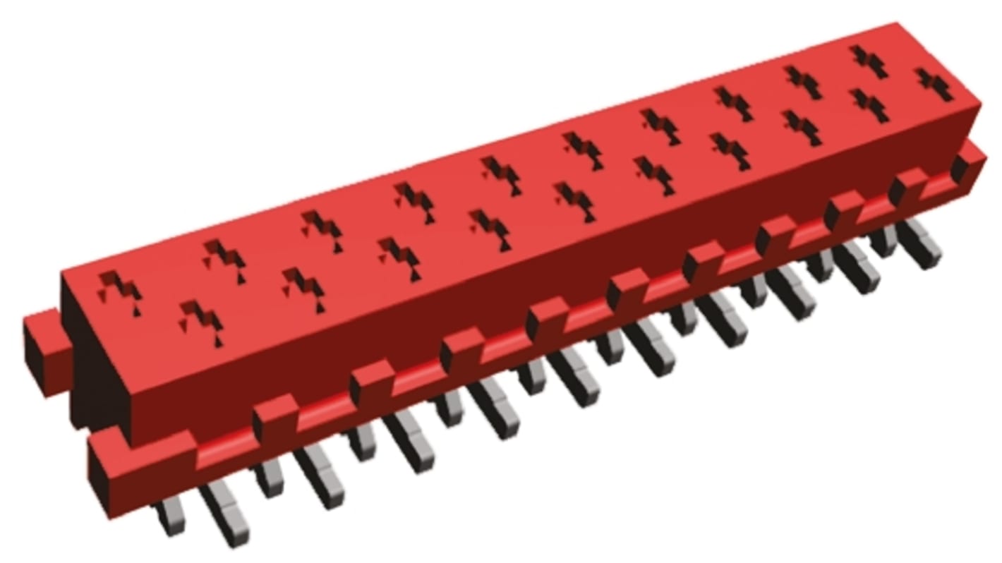 Gniazdo PCB 20 -pinowe 2 -rzędowe raster: 1.27mm Żeńskie na płytkę Proste SMD