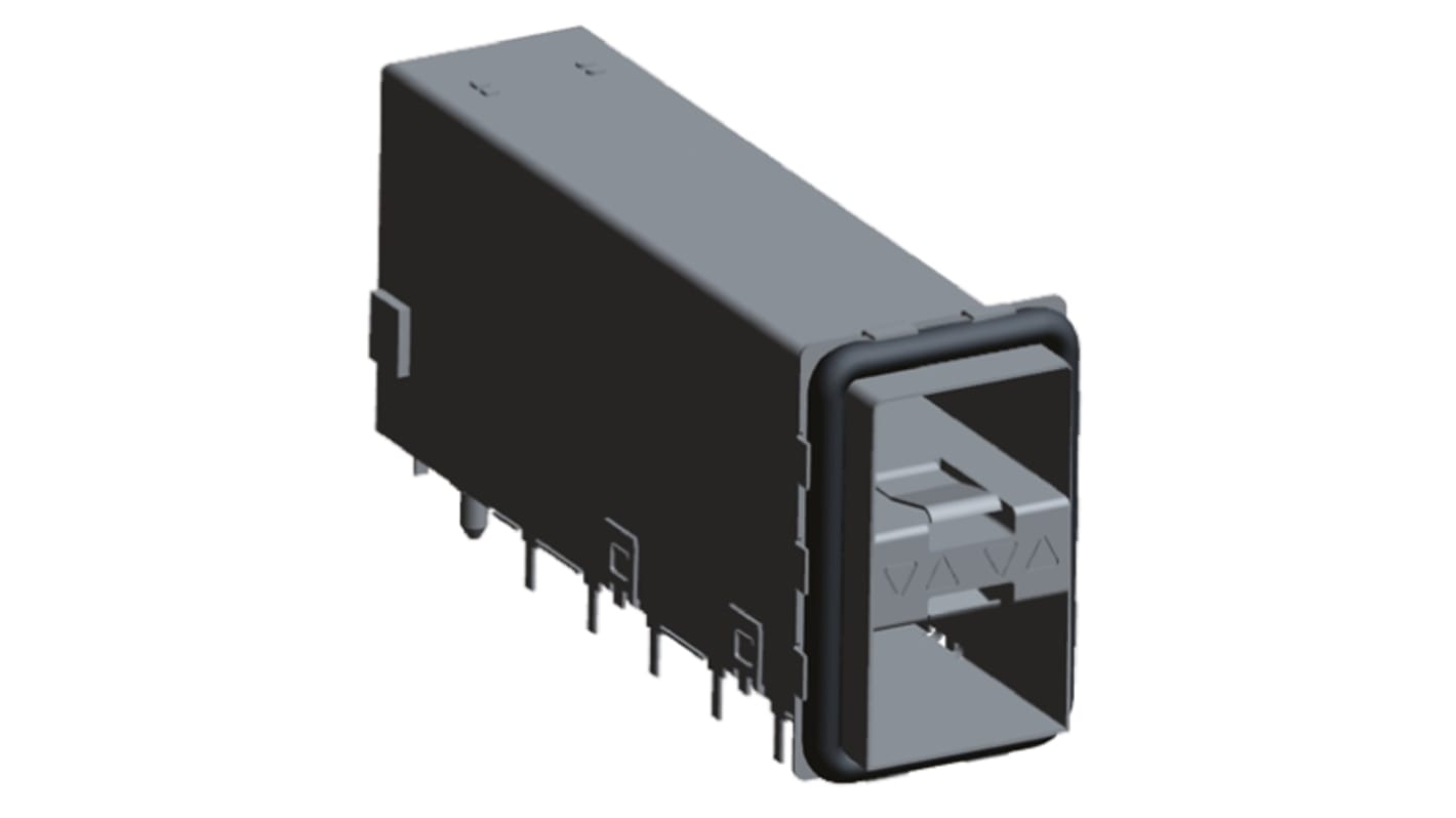 TE Connectivity 插拔式IO连接器 连接器、笼和散热器公插, 2 x 1端口, SFP+系列
