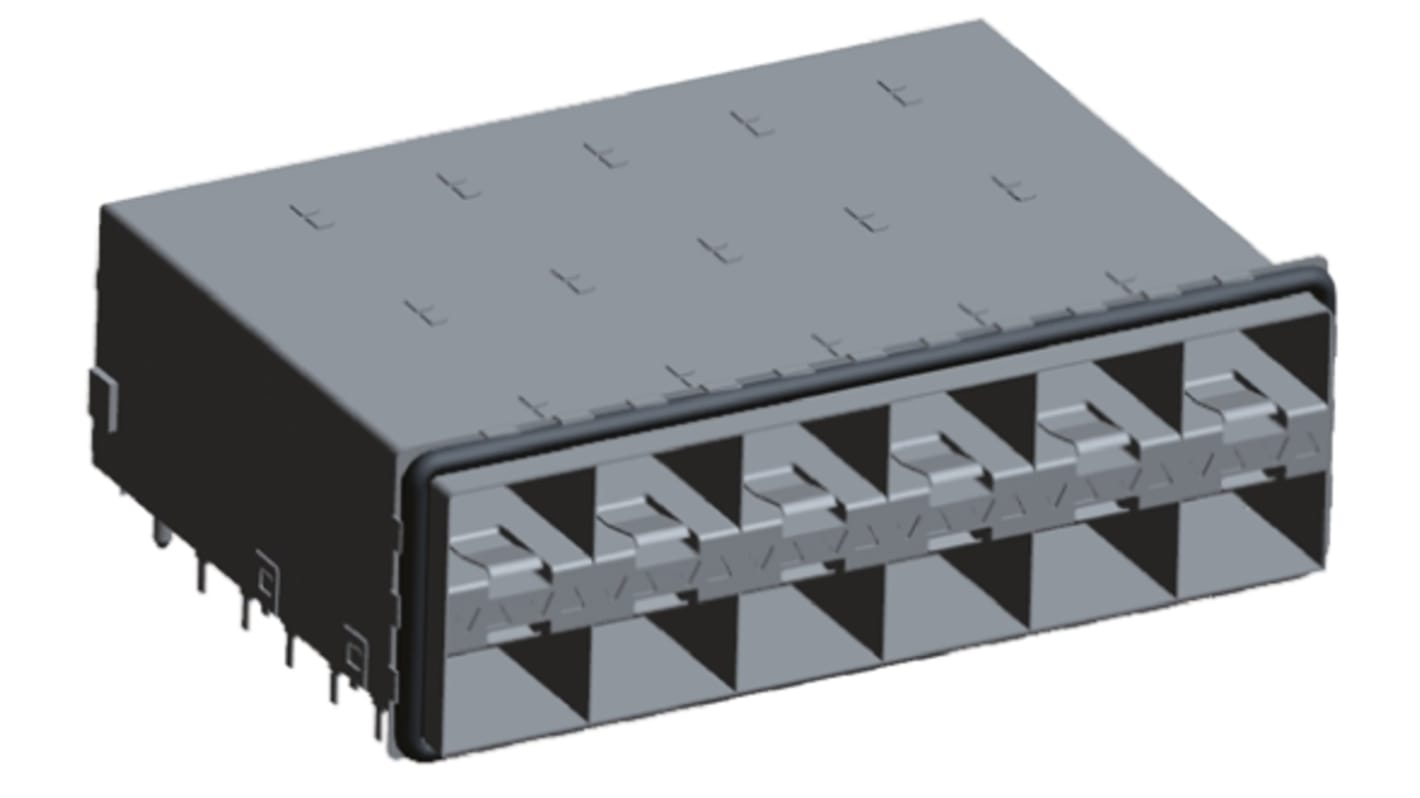TE Connectivity SFP+ Connector, Cage & Heatsink Male 2 x 6-Port 20-Position, 2007567-5