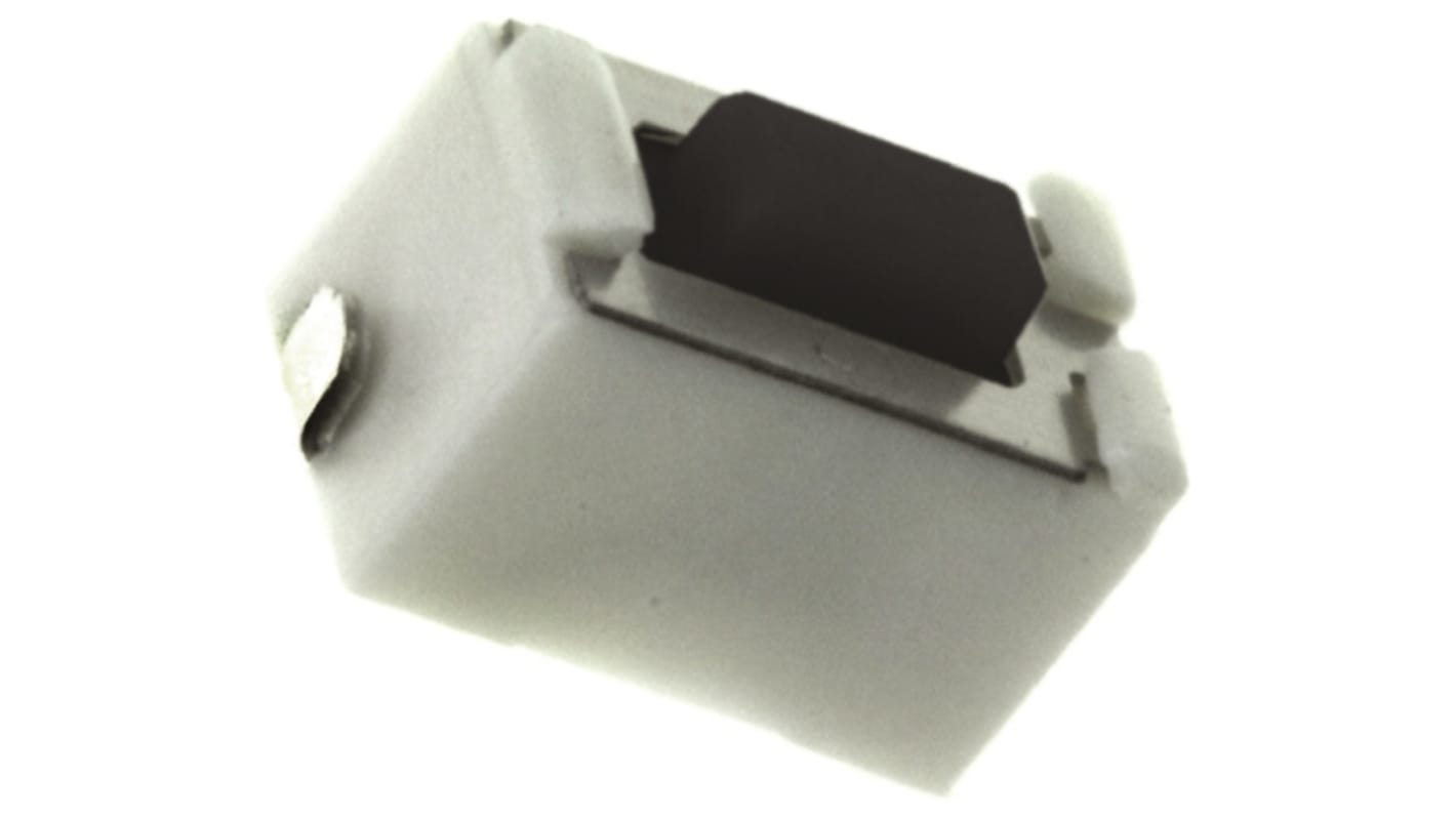 Black Push Plate Tactile Switch, SPST 50 mA @ 12 V dc 4.3mm