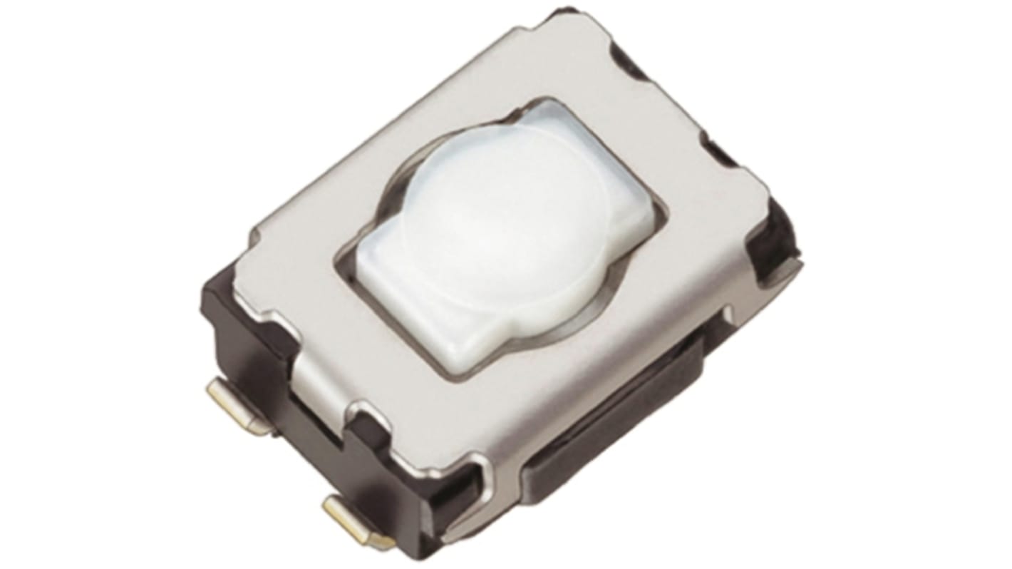 Panasonic Taster SPST, SMD 20 mA Tastend 2.5mm Druckplatte Natur, 4.7 x 3.5mm B. 3.5mm L. 4.7mm