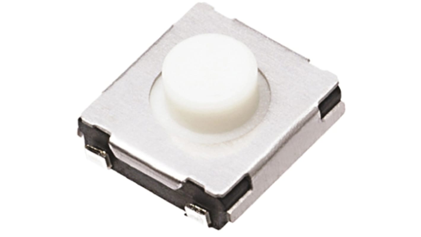 Panasonic White Push Plate Tactile Switch, SPST 20 mA 2.5mm