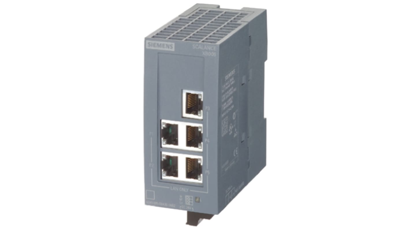 Módulo de expansión de autómata programable Siemens, Ethernet, 5 entradas, 6 salidas 24 V dc, 100 x 45 x 87 mm