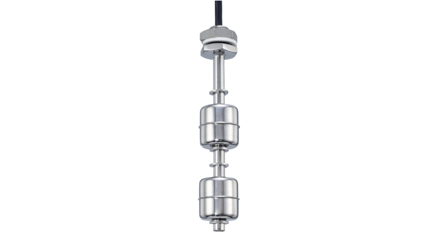 Sensata Cynergy3 SSF67 Series Vertical Stainless Steel Float Switch, Float, 1m Cable, NO/NC, 250V ac Max, 120V dc Max