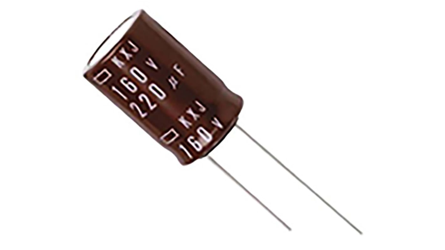 CHEMI-CON 100μF Aluminium Electrolytic Capacitor 160V dc, Radial, Through Hole - EKXJ161ELL101MK20S