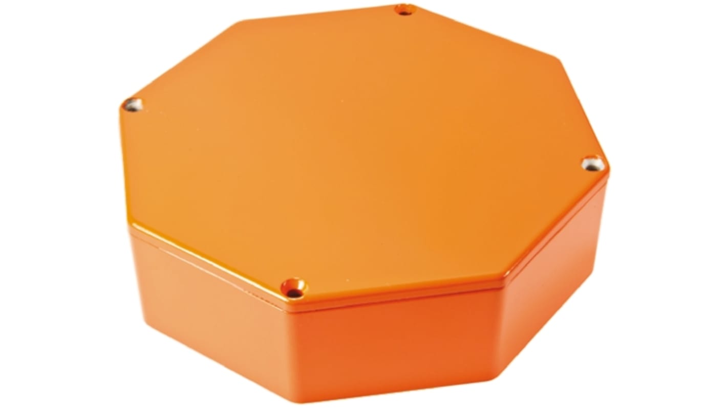 Hammond 1590 Aluminium Gehäuse 1590 Orange Außenmaß 132.78 x 132.78 x 39.2mm IP54