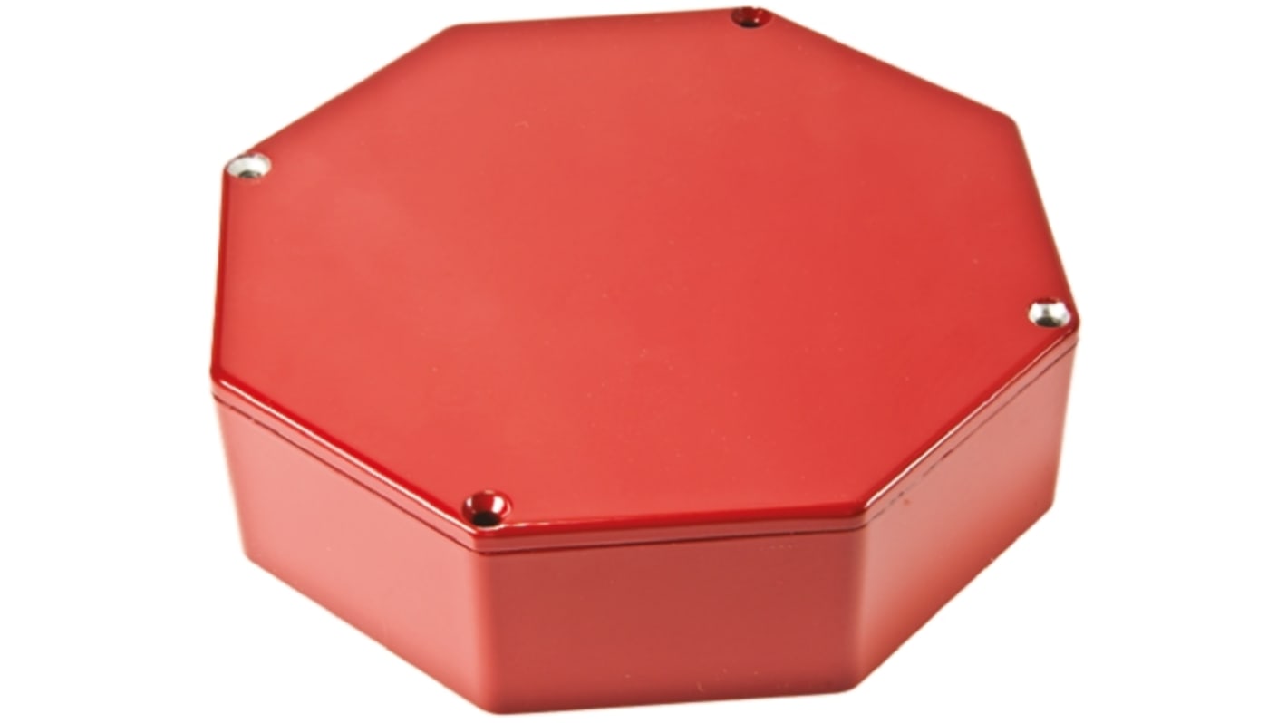 Hammond 1590 Aluminium Gehäuse 1590 Rot Außenmaß 132.78 x 132.78 x 39.2mm IP54