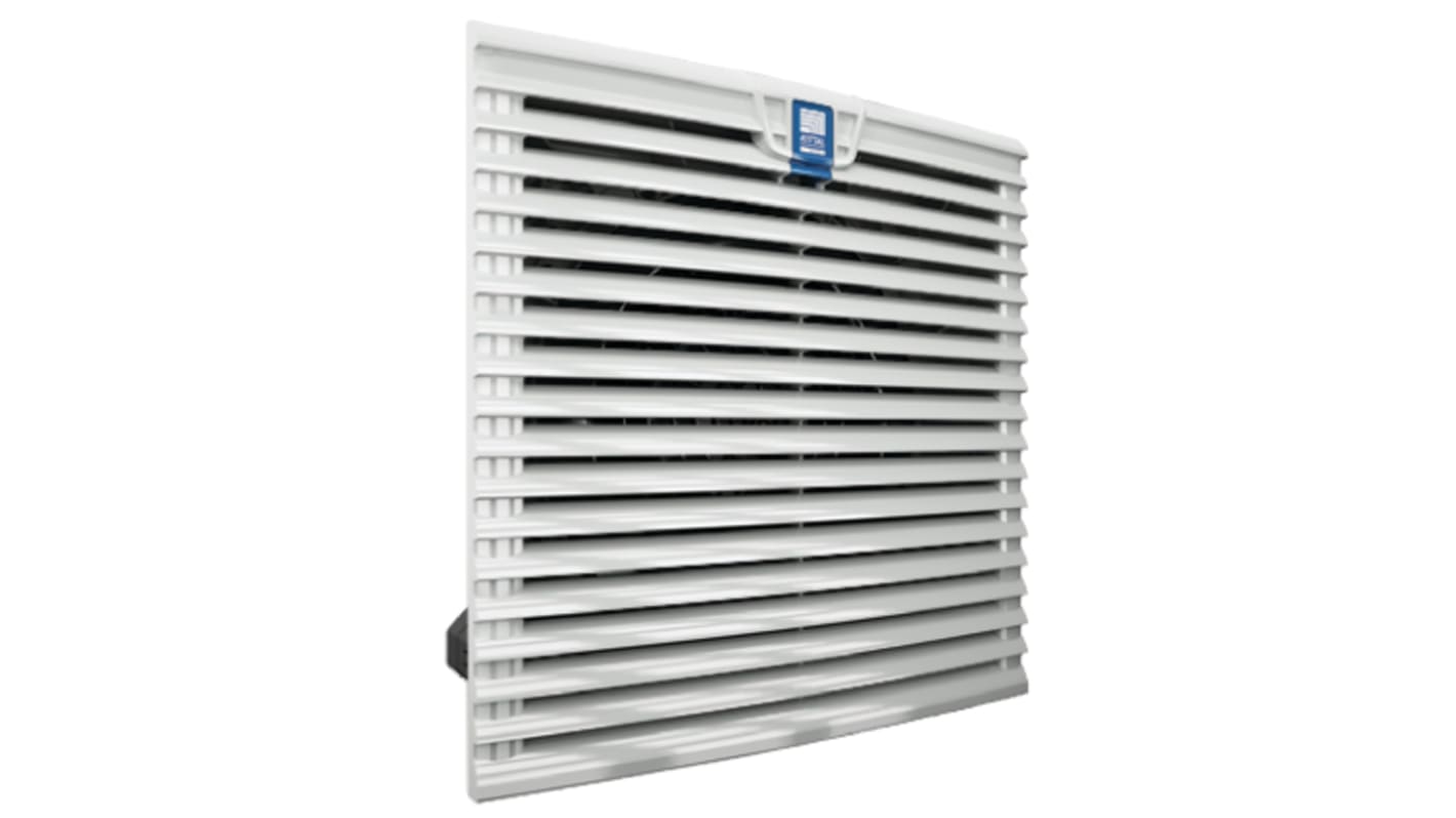 Ventilador con filtro Rittal de 148.5 x 148.5mm, alim. 115 V ac, 17W, caudal filtrado 50m³/h, 49dB, IP54