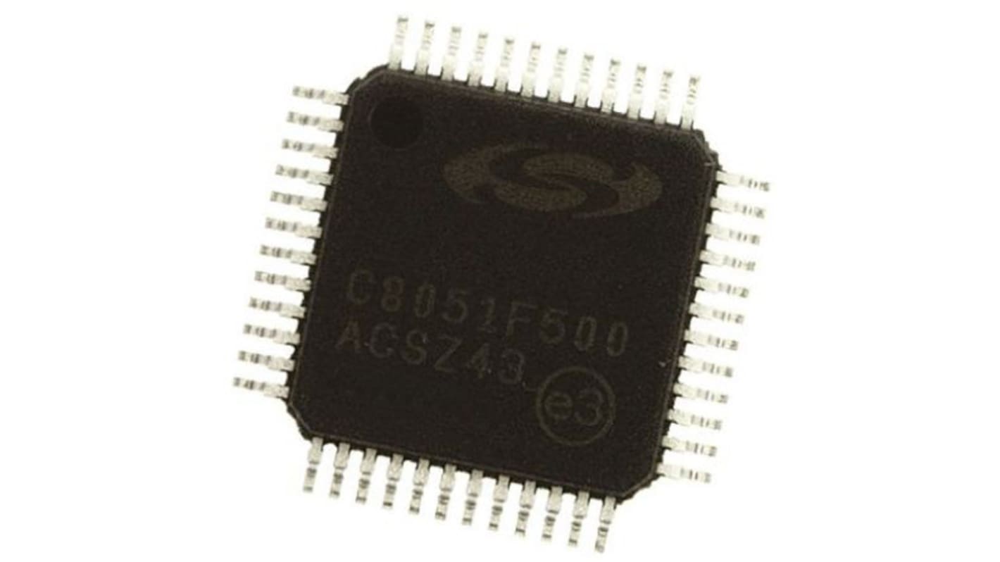 Silicon Labs C8051F500-IQ, 8bit 8051 Microcontroller, C8051F, 24MHz, 64 kB Flash, 48-Pin QFP