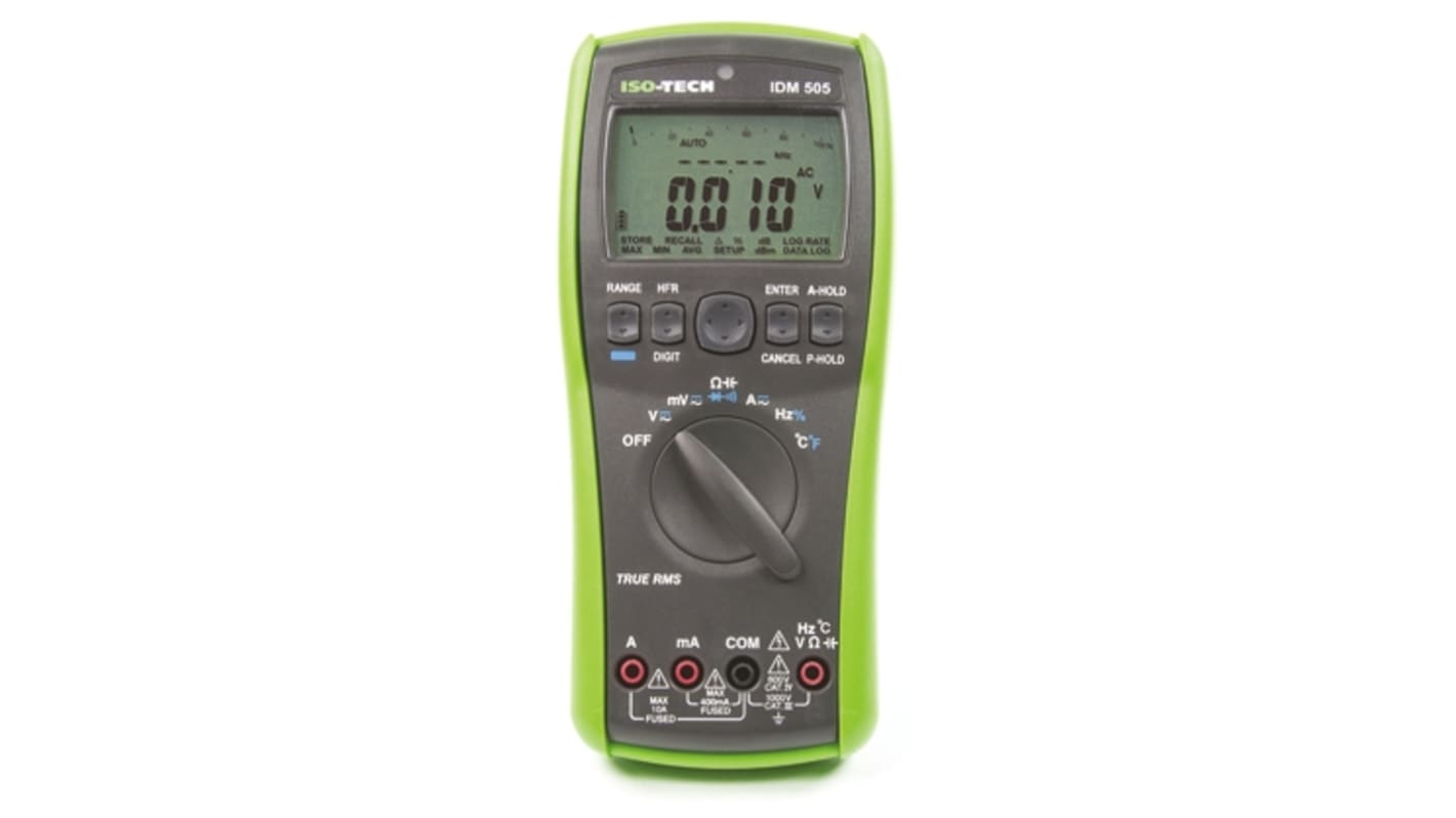 Multimetro digitale Portatile ISO-TECH IDM505, 1000V ca, 10A ca, CAT III/IV, True RMS, Cert. LAT