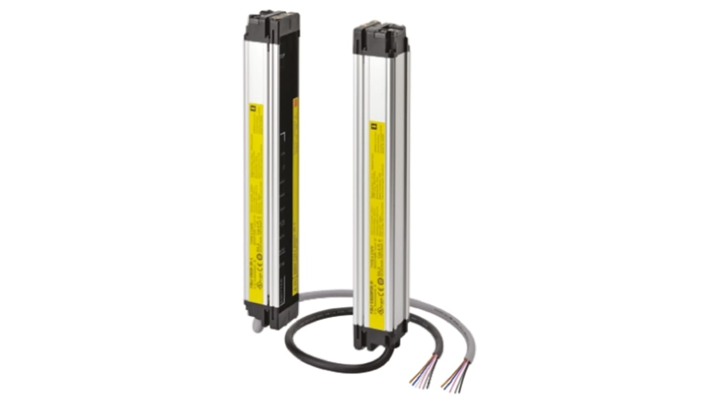 Omron F3SJ Series Light Curtain, Sender & Receiver, 34 Beam(s), 20mm Resolution