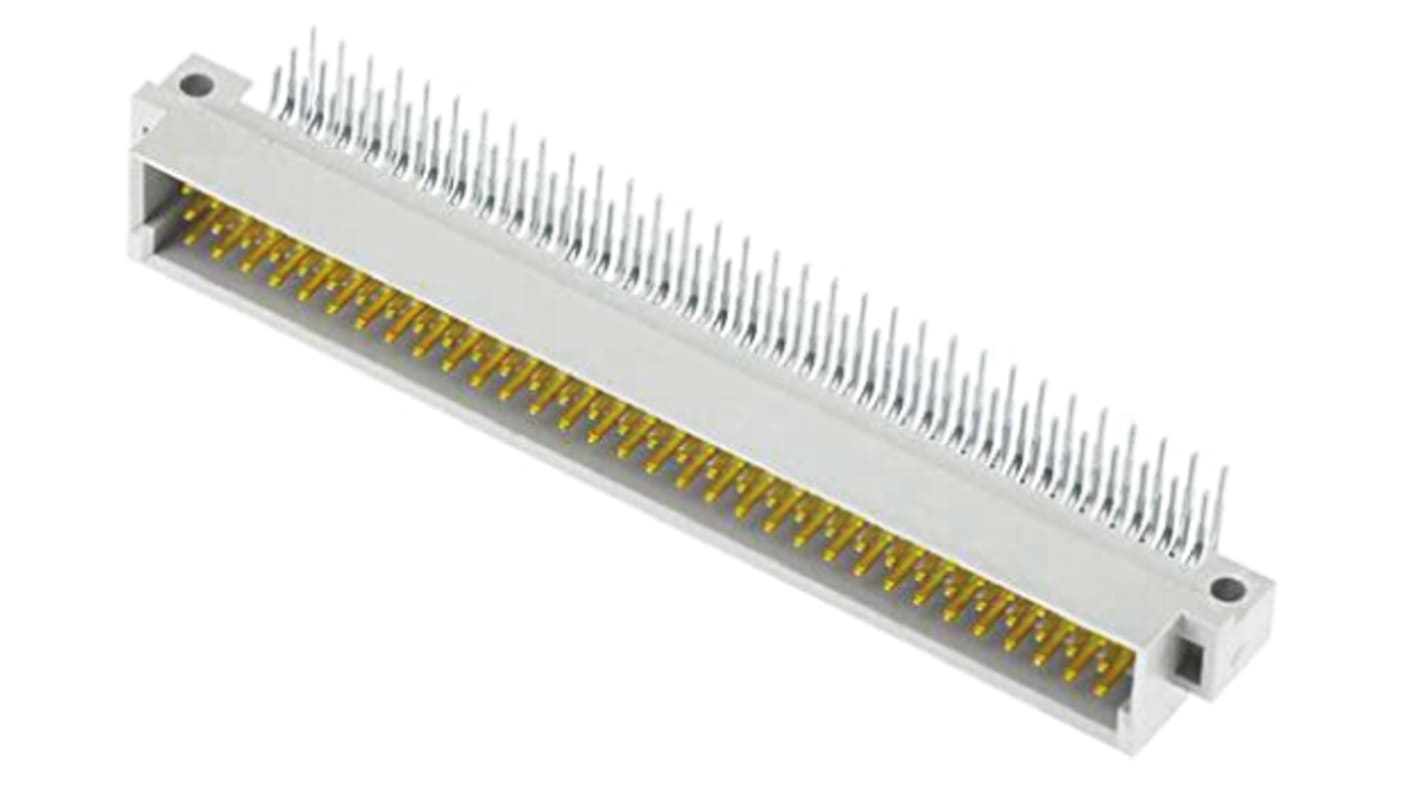 HARTING DIN 41612-Steckverbinder Stecker gewinkelt, 64-polig, Raster 2.54mm