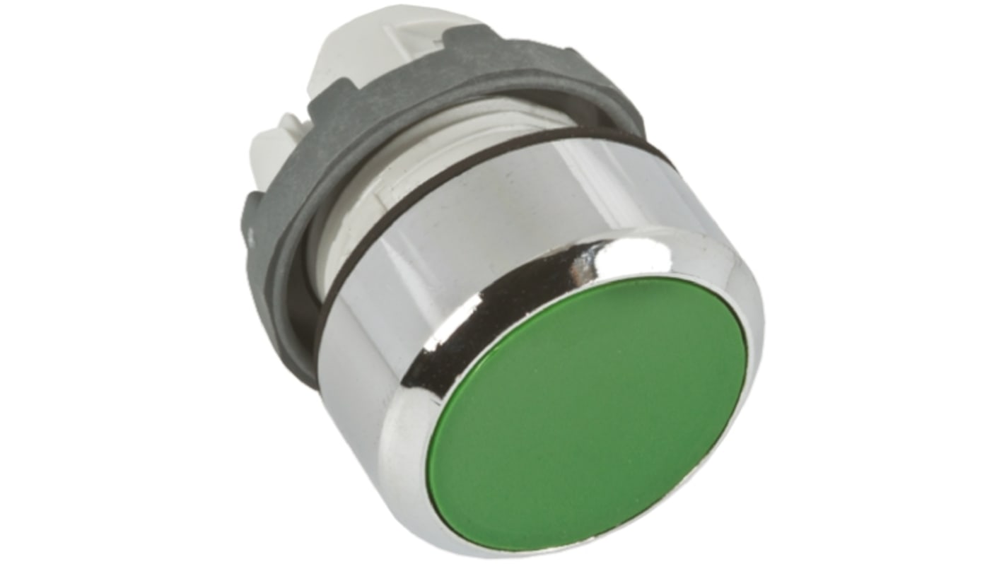 ABB 绿色圆形按钮头, Φ22mm开孔, 瞬时, IP66, ABB Modular系列